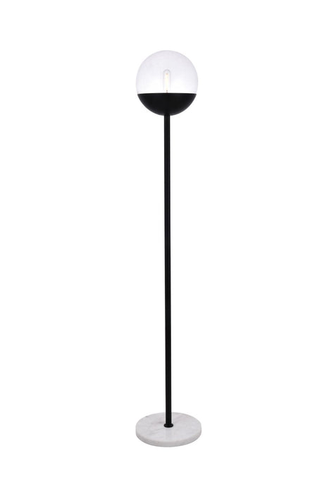 Elegant Lighting LD6147BK One Light Floor Lamp, Black