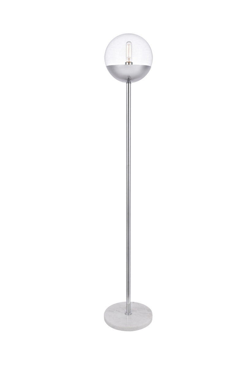Elegant Lighting LD6149C One Light Floor Lamp, Chrome