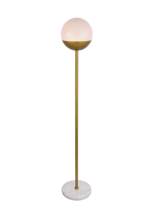 Elegant Lighting LD6150BR One Light Floor Lamp, Brass