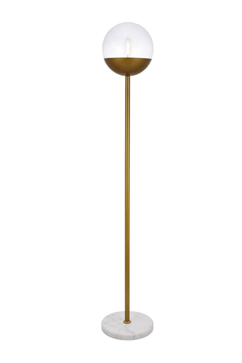 Elegant Lighting LD6151BR One Light Floor Lamp, Brass