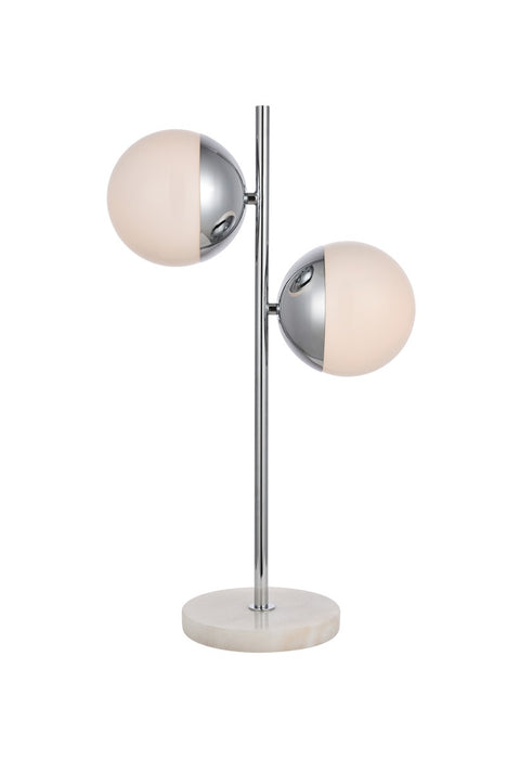 Elegant Lighting LD6154C Two Light Table Lamp, Chrome