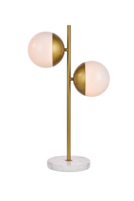 Elegant Lighting LD6156BR Two Light Table Lamp, Brass