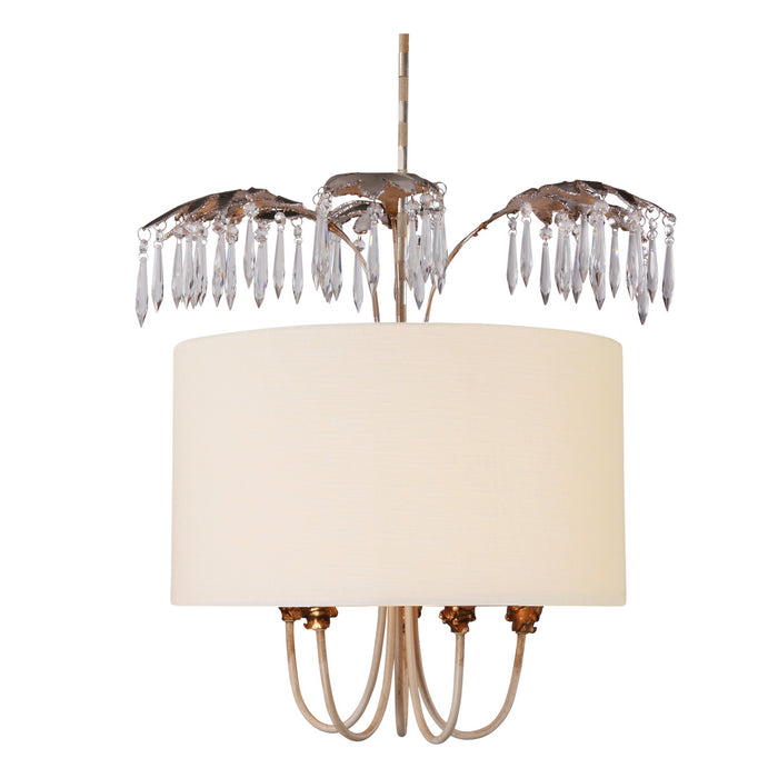 Lucas + McKearn PD1181 Five Light Pendant, Gold/Silver Leaf