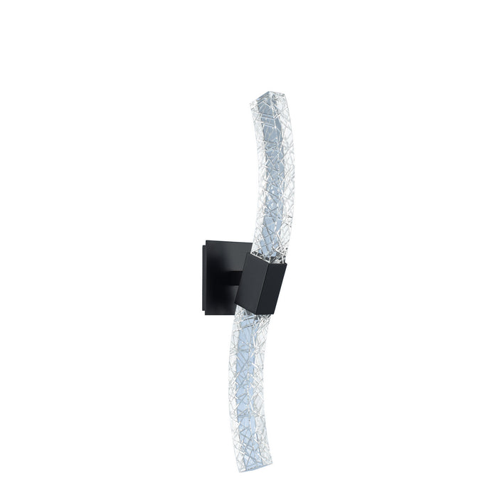 Allegri 034820-051-FR001 LED Wall Bracket, Matte Black W/ Polished Nickel
