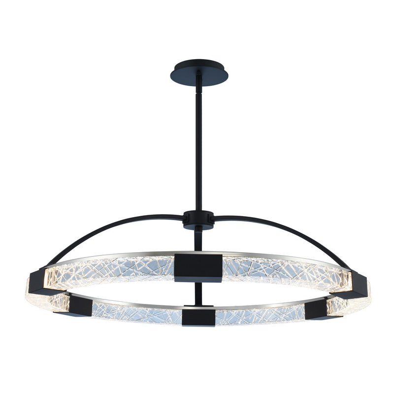 Allegri 034851-051-FR001 LED Pendant, Matte Black W/ Polished Nickel