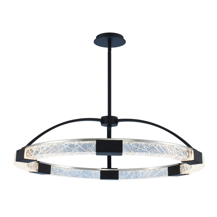 Allegri 034851-051-FR001 LED Pendant, Matte Black W/ Polished Nickel