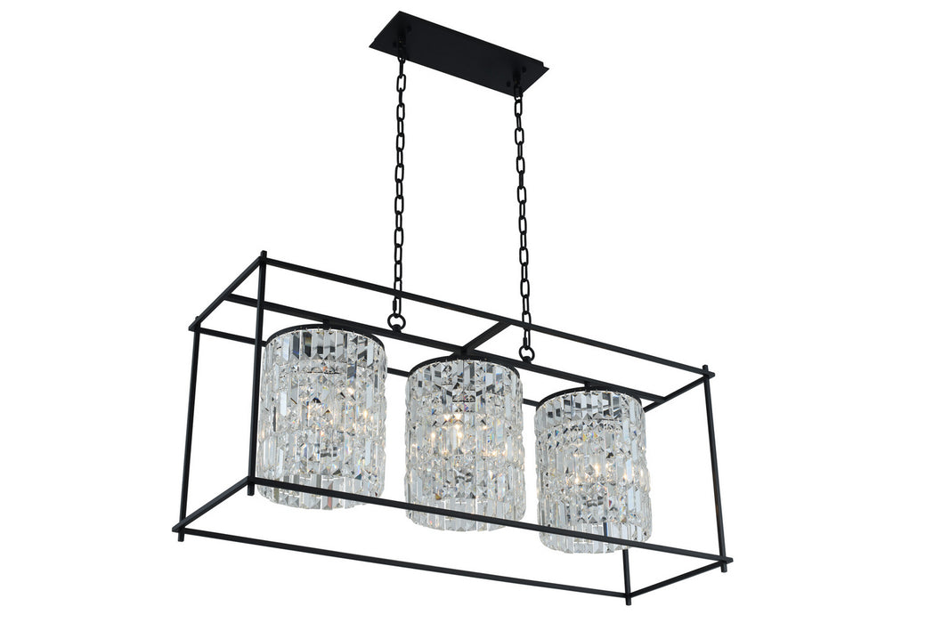 Allegri 036160-052-FR001 Nine Light Island Pendant, Matte Black