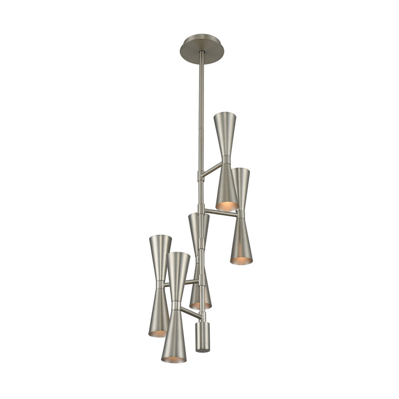 Kalco 310472SN LED Foyer Chandelier, Satin Nickel
