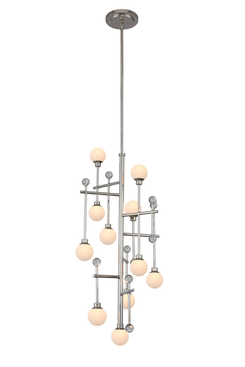 Kalco 508650PN LED Foyer Chandelier, Polished Nickel