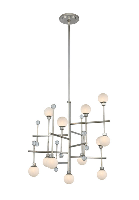 Kalco 508670PN LED Chandelier, Polished Nickel