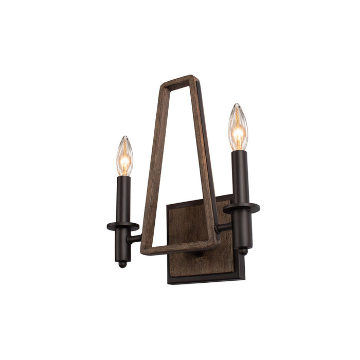 Kalco 508920SZ Two Light Wall Sconce, Satin Bronze