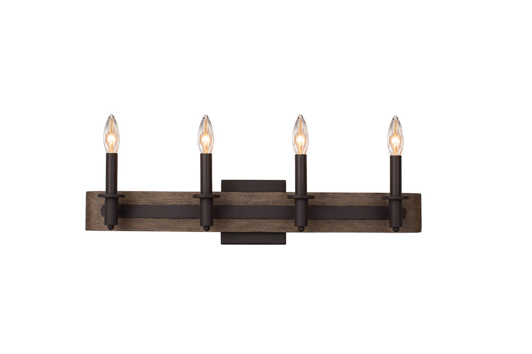 Kalco 508934SZ Four Light Bath, Satin Bronze