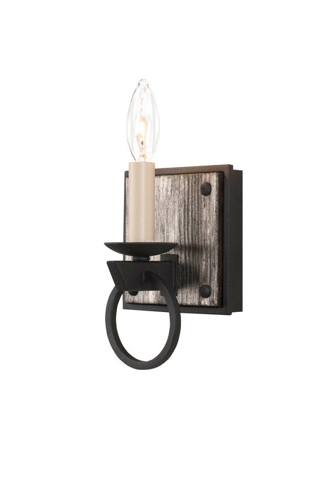 Kalco 509231BI One Light Bath, Black Iron