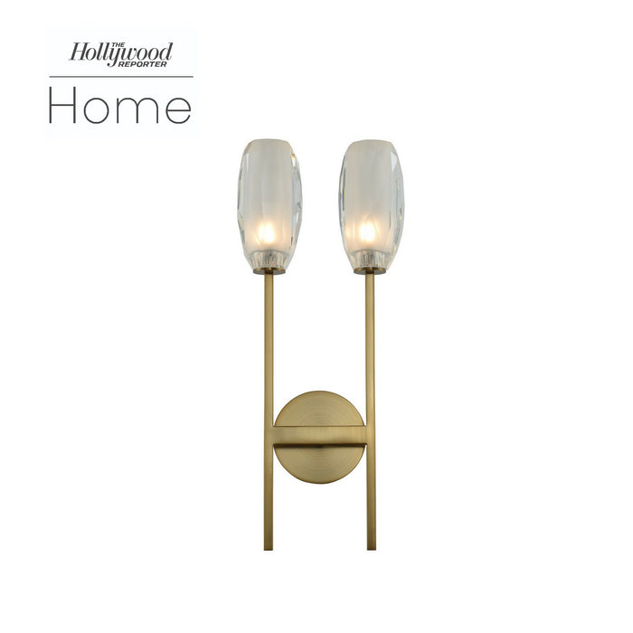 Kalco 511522WB LED Wall Sconce, Winter Brass