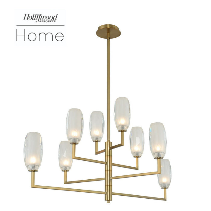 Kalco 511560WB LED Island Pendant, Winter Brass