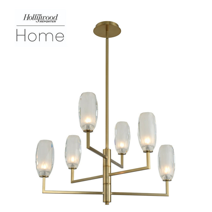 Kalco 511570WB LED Chandelier, Winter Brass