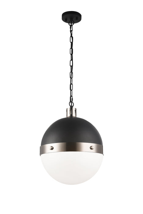 Matteo Lighting C61803BNOP Three Light Pendant, Brushed Nickel