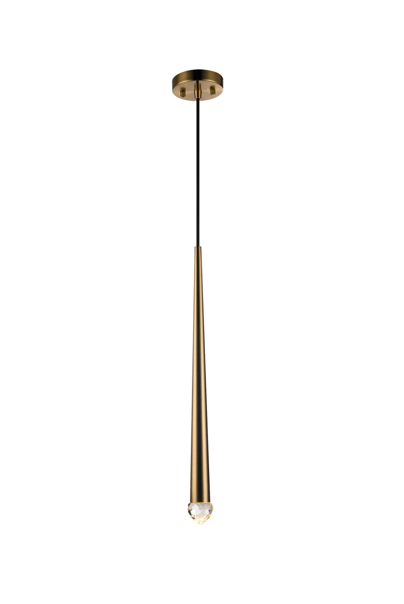 Matteo Lighting C62701AG LED Pendant, Aged Gold Brass