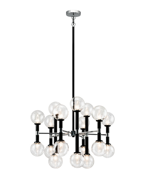 Matteo Lighting C75318BKCL 18 Light Chandelier, Black