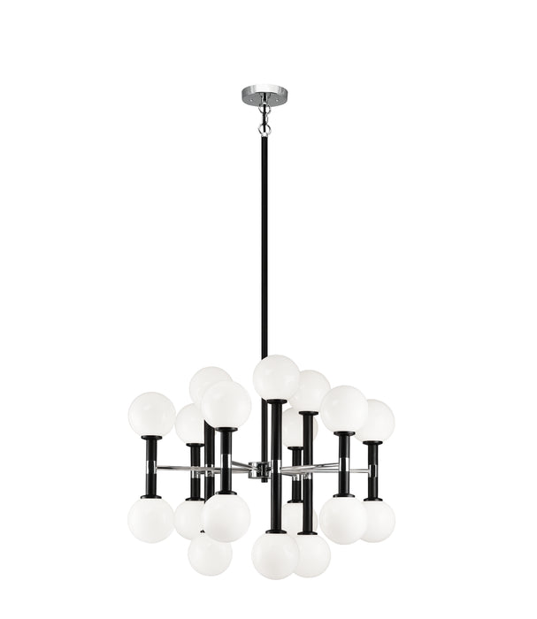 Matteo Lighting C75318BKOP 18 Light Chandelier, Black