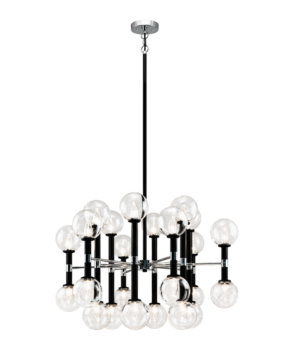 Matteo Lighting C75324BKCL 24 Light Chandelier, Black