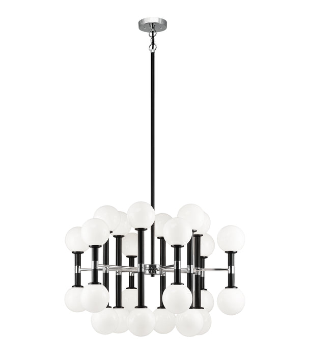 Matteo Lighting C75324BKOP 24 Light Chandelier, Black
