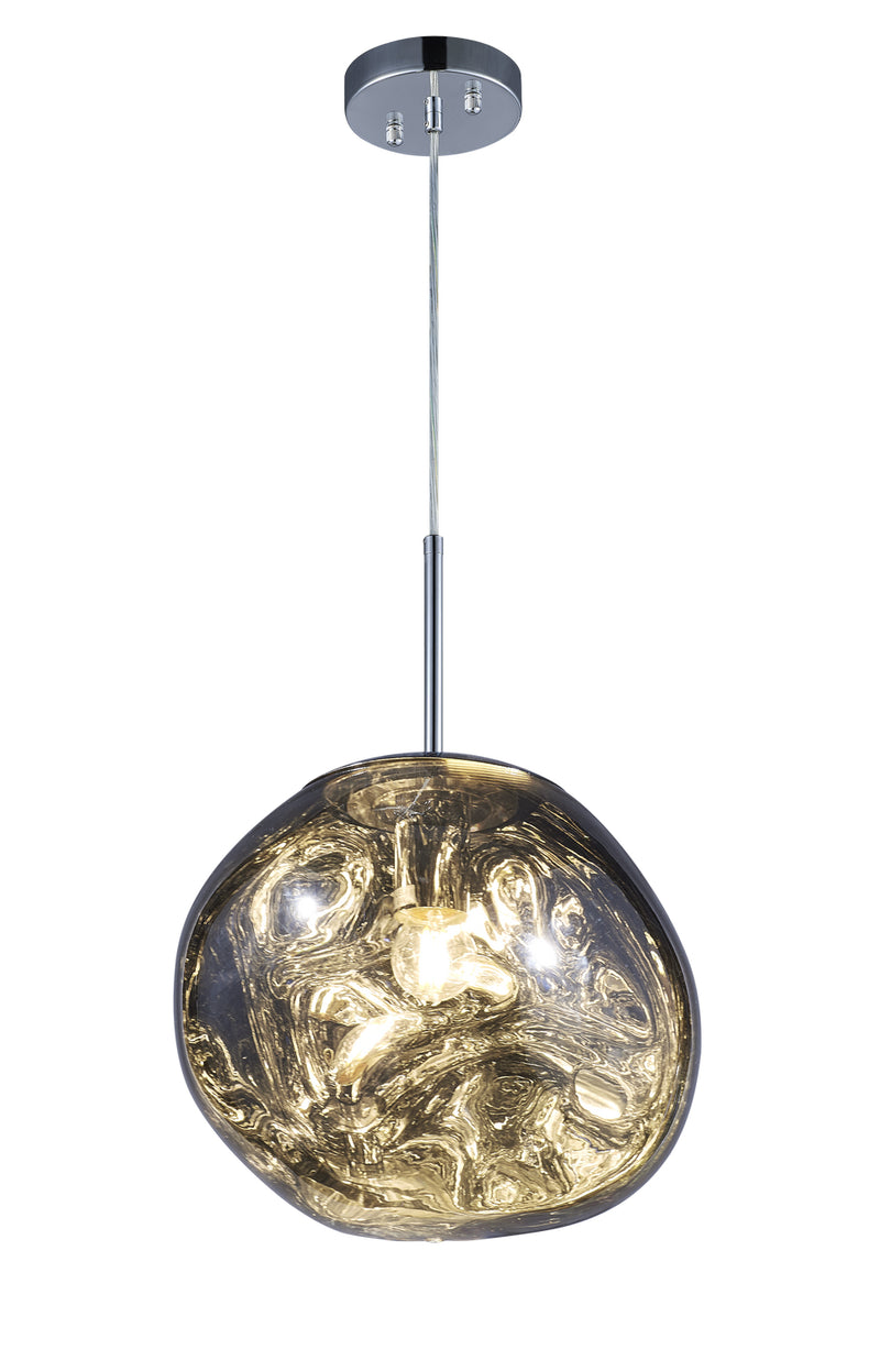 Matteo Lighting C76801SM One Light Pendant, Smoke