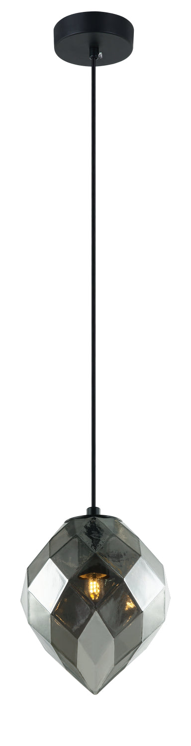 Matteo Lighting C78001SM One Light Pendant, Smoke