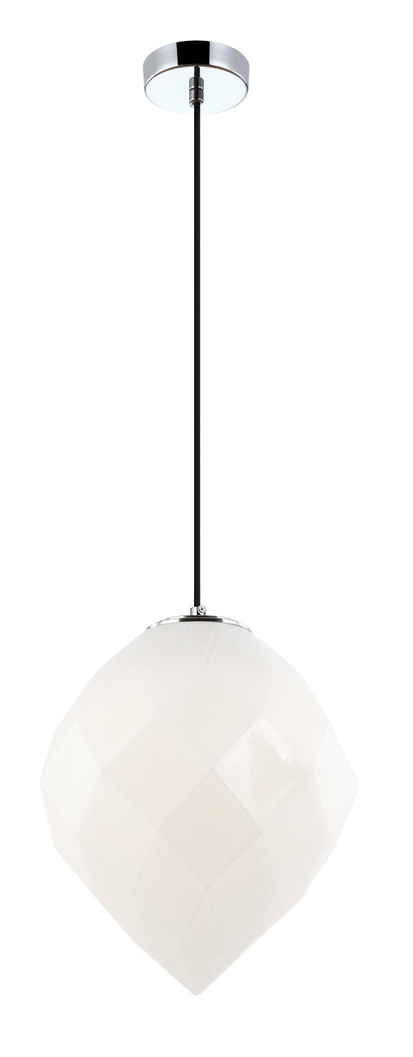 Matteo Lighting C78011OP One Light Pendant, White