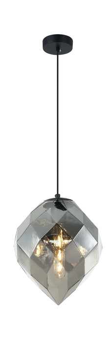 Matteo Lighting C78011SM One Light Pendant, Smoke