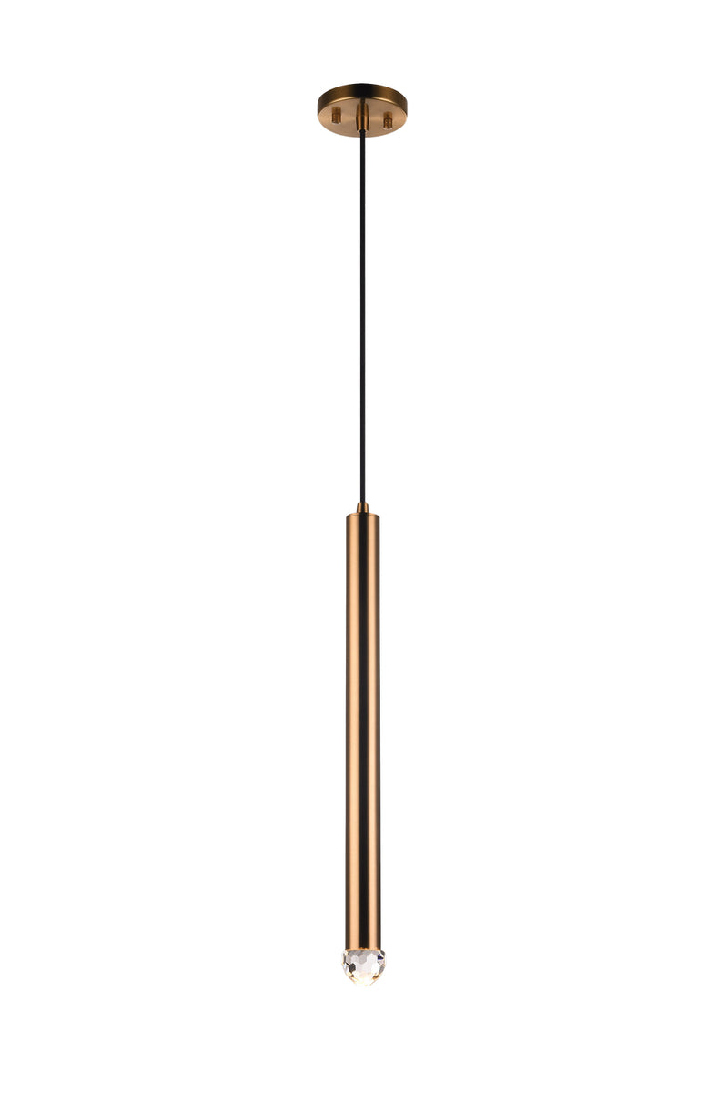 Matteo Lighting C78301AG LED Pendant, Aged Gold Brass