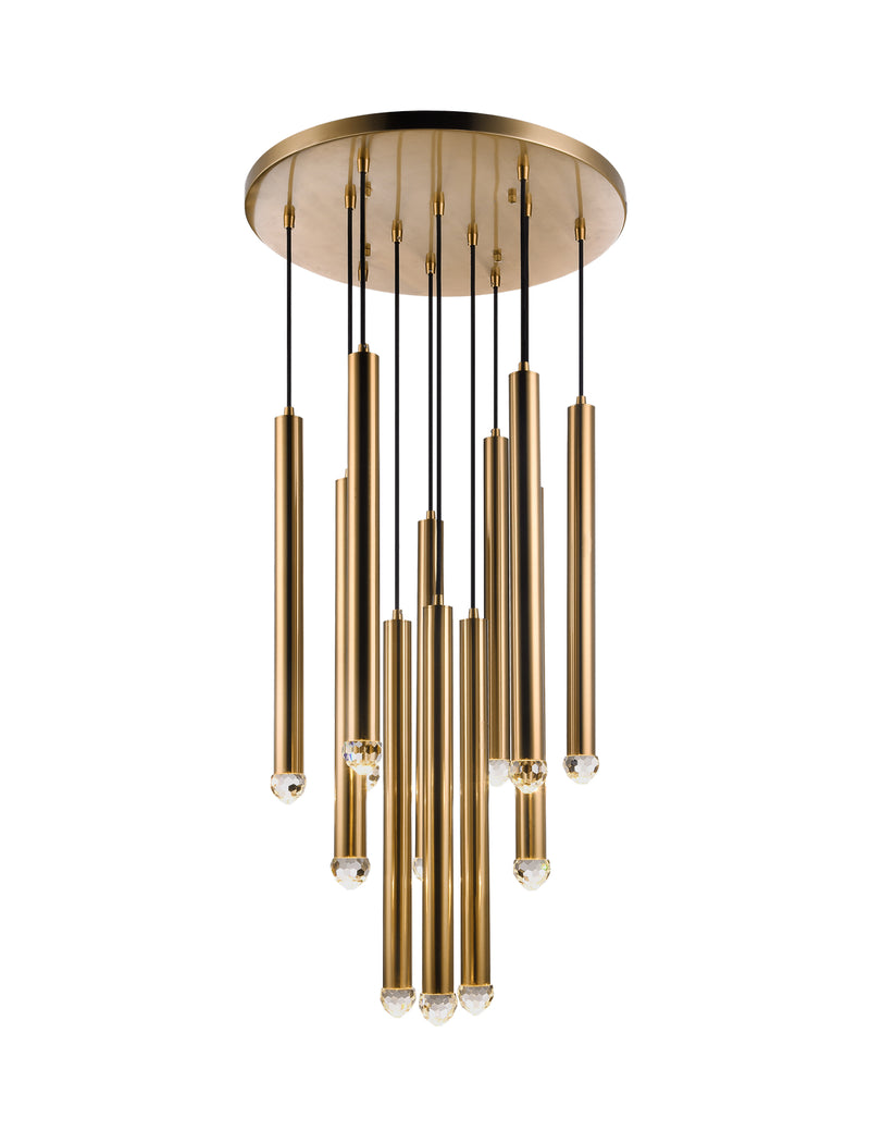 Matteo Lighting C78312AG LED Pendant, Aged Gold Brass