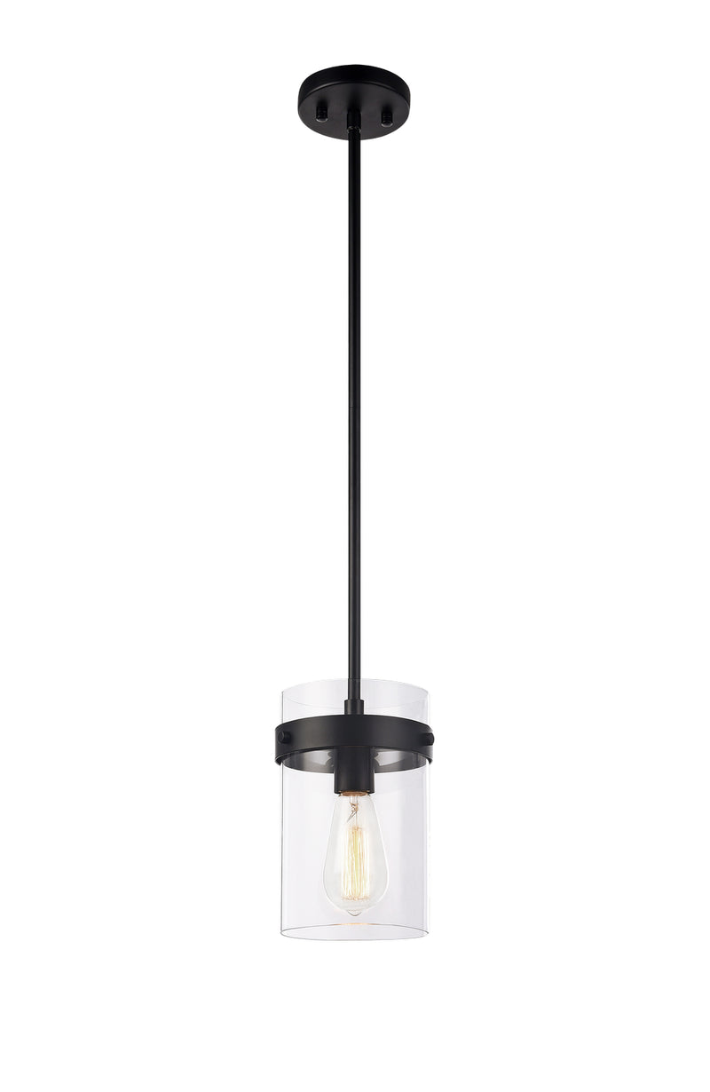 Matteo Lighting C78401BK One Light Pendant, Black