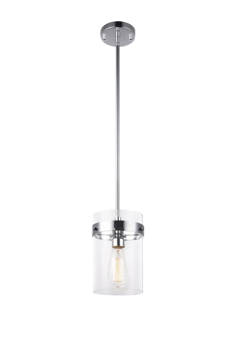 Matteo Lighting C78401CH One Light Pendant, Chrome