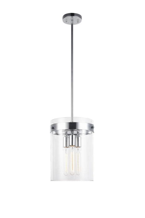 Matteo Lighting C78403CH Three Light Pendant, Chrome