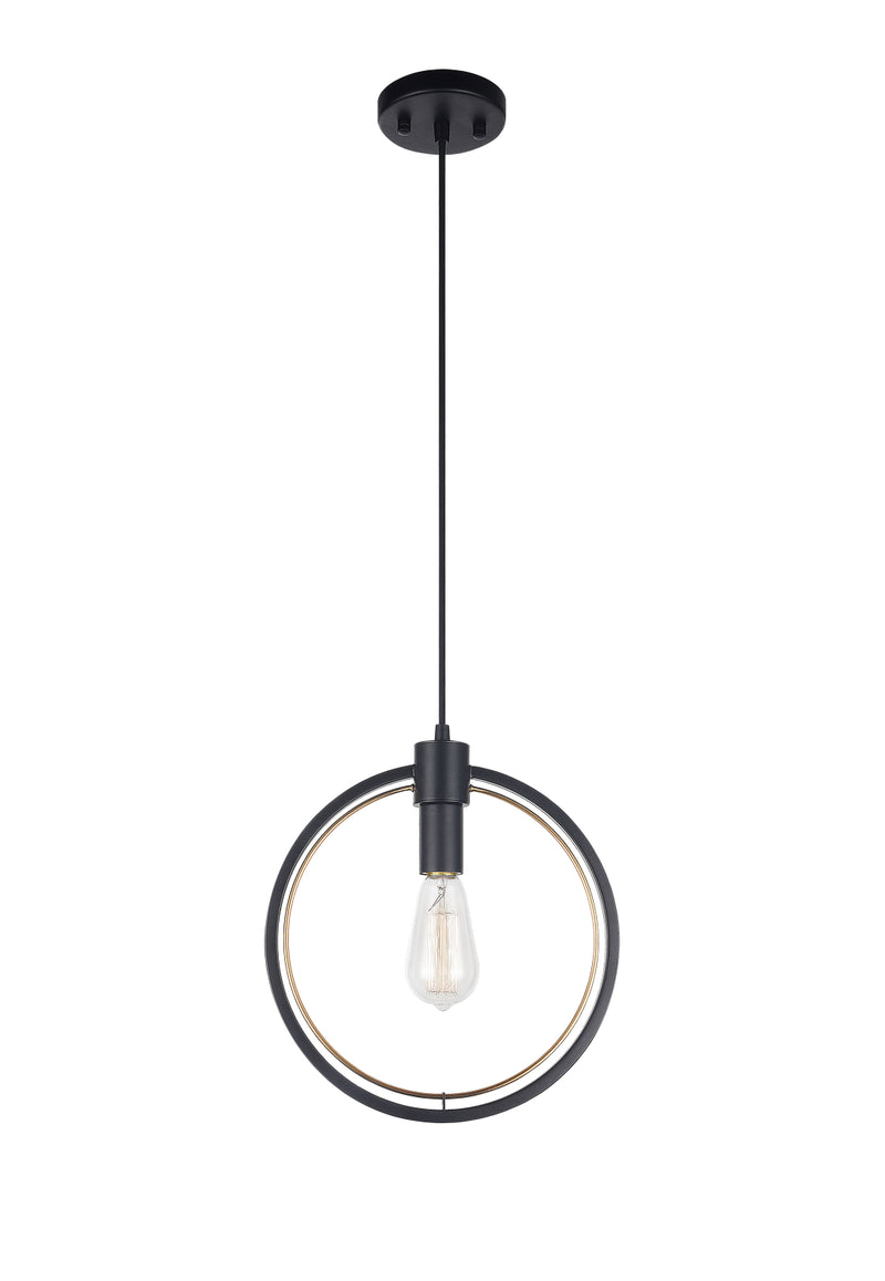 Matteo Lighting C78601BK One Light Pendant, Black
