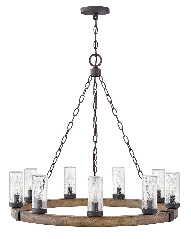 Hinkley 29208SQ-LL LED Outdoor Chandelier, Sequoia
