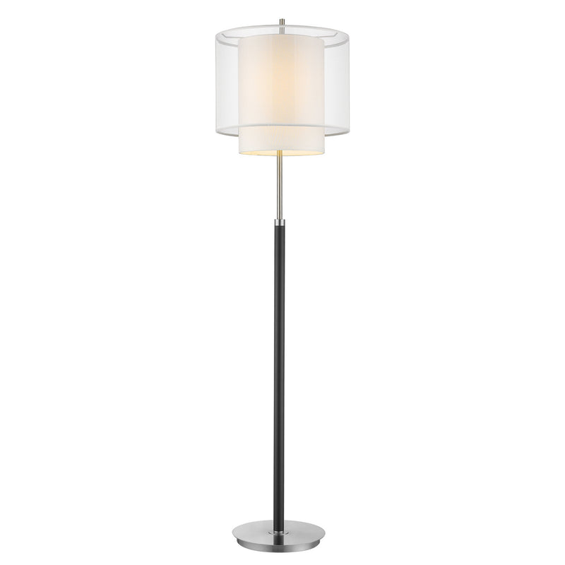 Acclaim Lighting BF7164 One Light Floor Lamp, Espresso/ Brushed Nickel