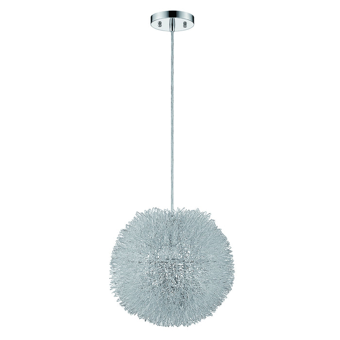 Acclaim Lighting BP6009 One Light Pendant, Metallic Silver