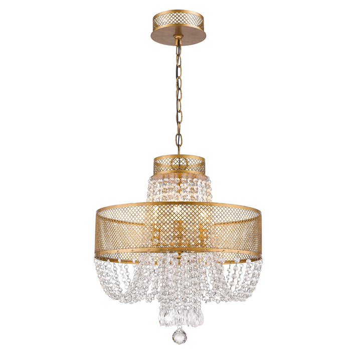 Acclaim Lighting IN11310AG Four Light Chandelier, Antique Gold