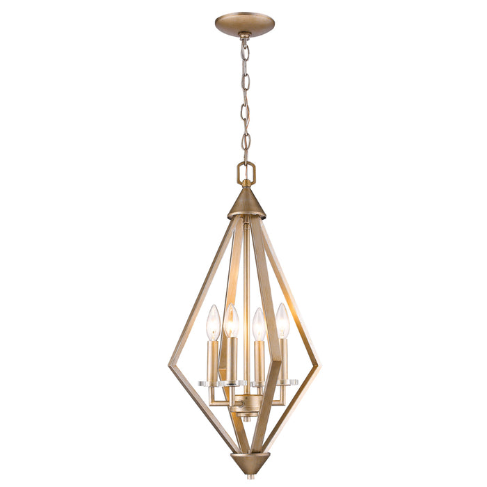 Acclaim Lighting IN11315WG Four Light Pendant, Washed gold