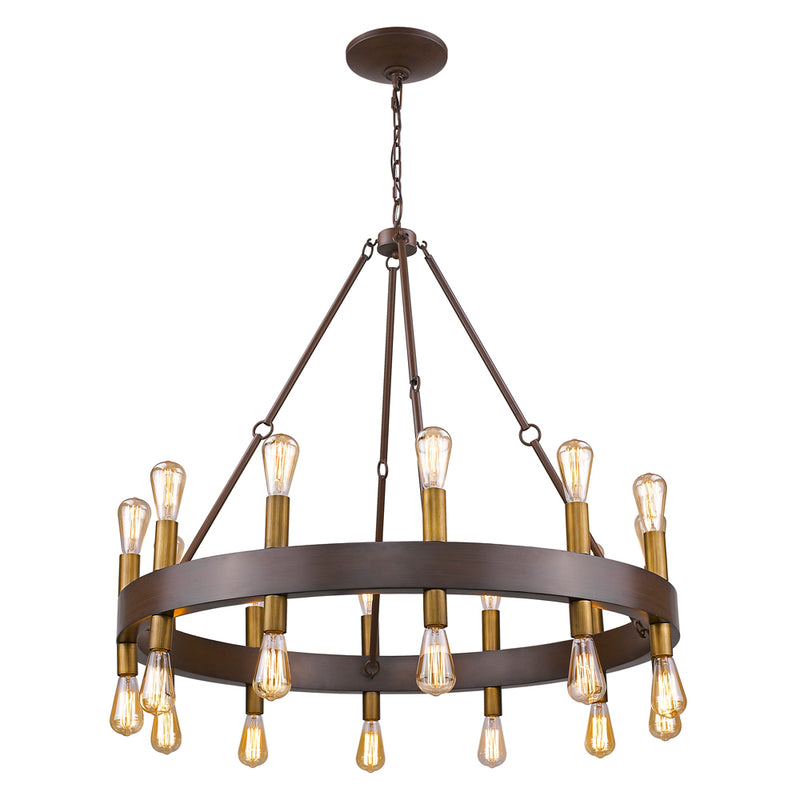 Acclaim Lighting IN11386W 24 Light Chandelier, Faux Wood Finish