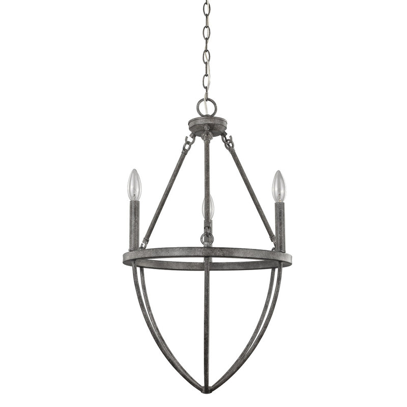 Acclaim Lighting IN11390ASH Three Light Chandelier, Ash