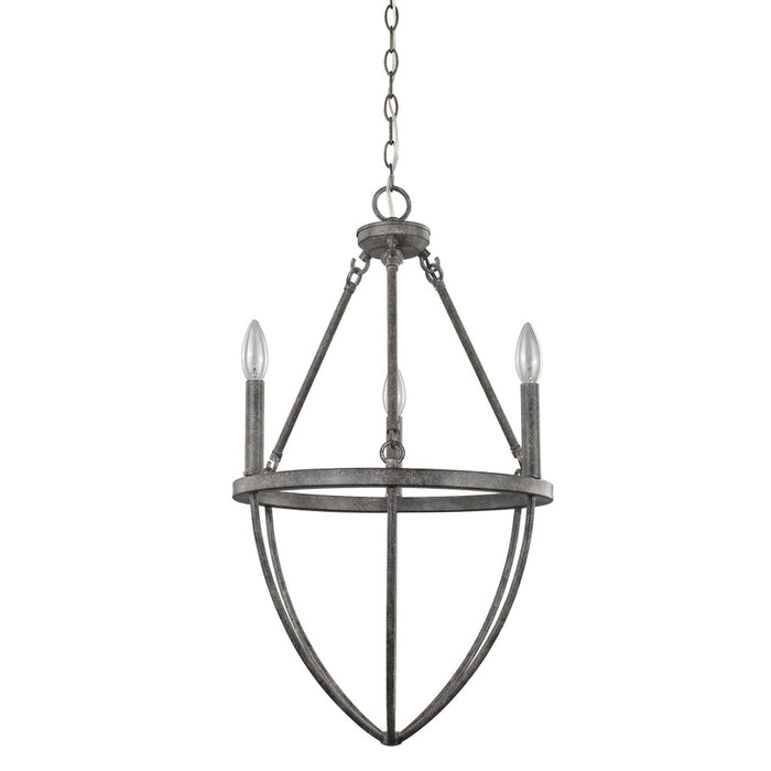 Acclaim Lighting IN11390ASH Three Light Chandelier, Ash