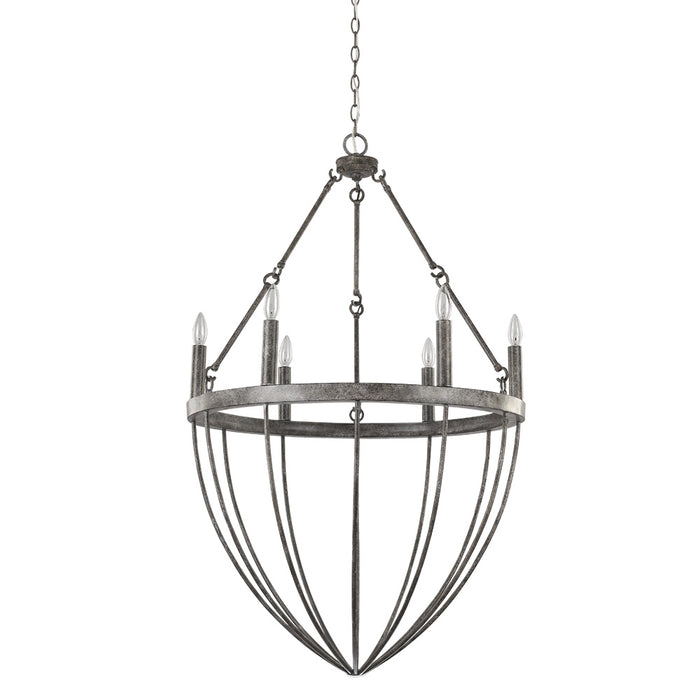 Acclaim Lighting IN11391ASH Six Light Chandelier, Ash