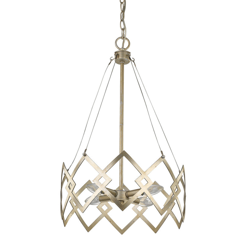 Acclaim Lighting IN11397WG Four Light Pendant, Washed Gold