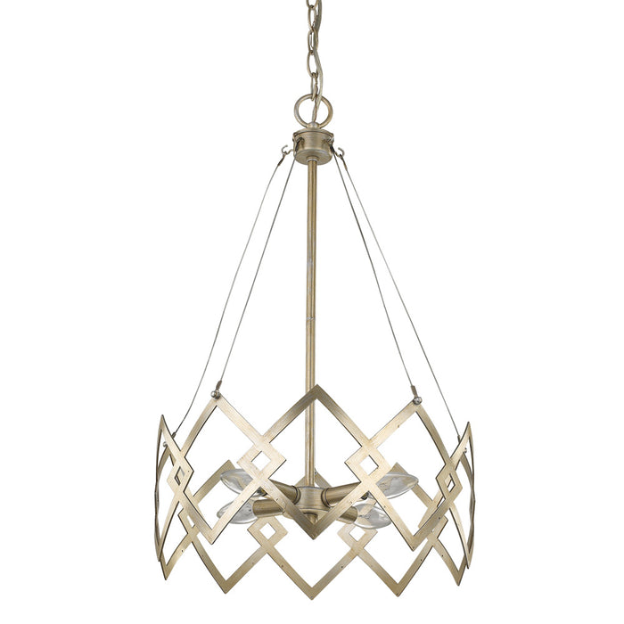 Acclaim Lighting IN11397WG Four Light Pendant, Washed Gold