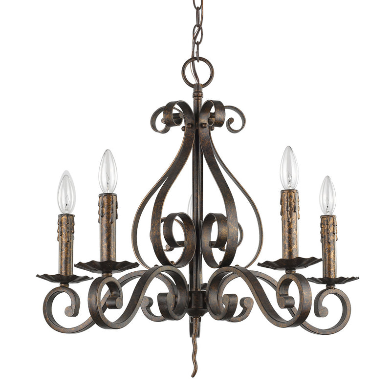 Acclaim Lighting IN11410R Five Light Chandelier, Russet