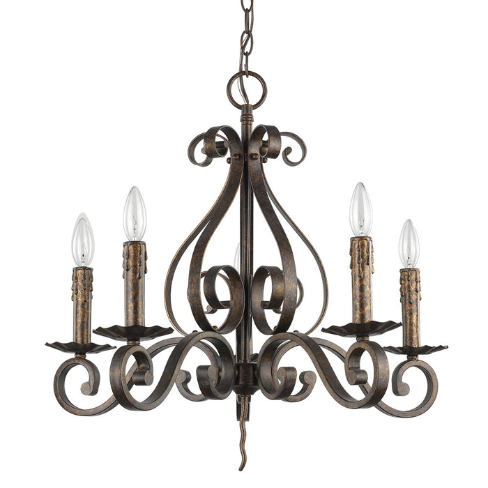 Acclaim Lighting IN11410R Five Light Chandelier, Russet