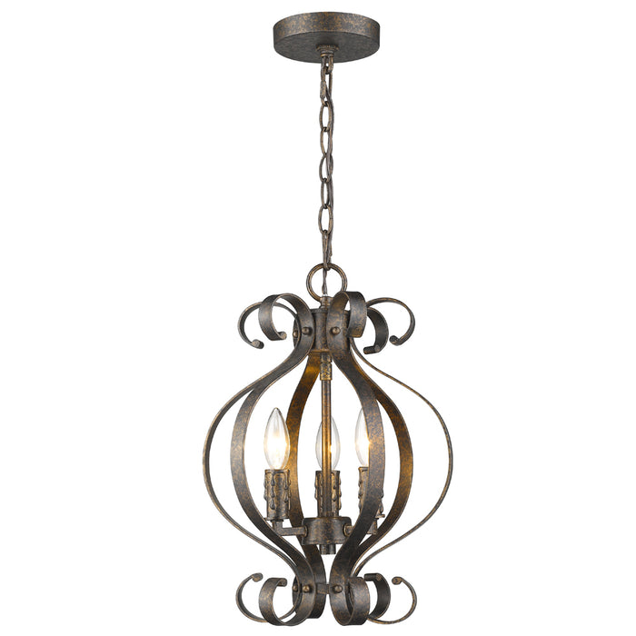 Acclaim Lighting IN11411R Three Light Chandelier, Russet